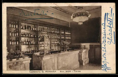 AK Torino, Interno della Confetteria G. Romana