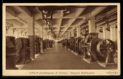 AK Torino, Stabilimenti Unica, Reparto Raffinatrici