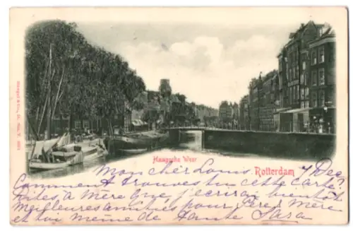 Relief-AK Rotterdam, Haagsche Weer