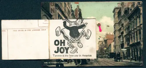 Leporello-AK Toronto, King Street, Tanzendes Pärchen Toronto ist the best city in America