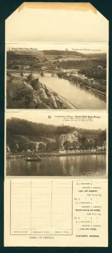 Klapp-AK Anseremme sur Meuse, Grand Hotel Beau Rivage, Vue Générale, Vue de l`Hotel, La Terrasse