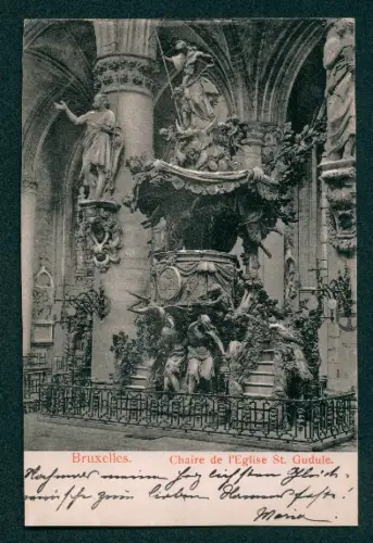 Relief-AK Bruxelles, Chaire de l`Eglise St. Gudule