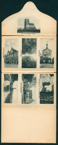 Klapp-AK Brielle, St. Catharine Toren, Stadhuis, Hotel de Nymph, Plantage