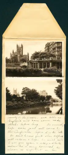 Klapp-AK Bath, The Abbey and Colonnade Fountain, River Avon, Grand Pump Room