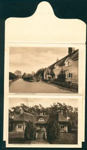 Klapp-AK Old Warden, Hare and Hounds, Swiss Cottage, The Owl Cottage, The Vicarage