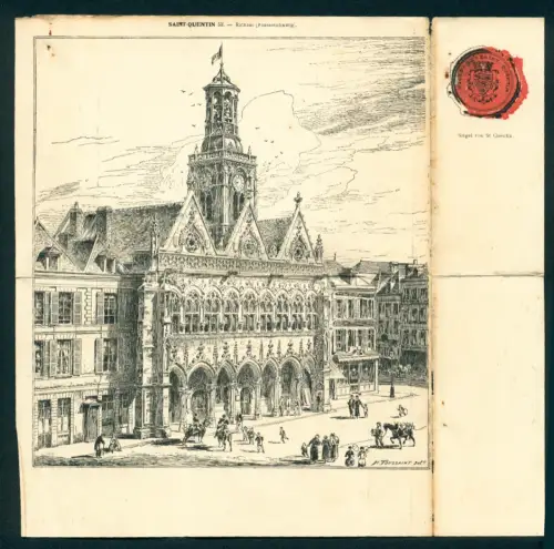 Klapp-AK Saint-Quentin, Rathaus