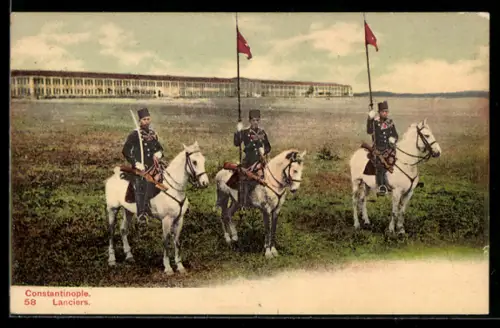AK Constantinople, 58 Lanciers, Soldaten in Uniform