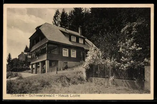AK Titisee / Schwarzwald, Hotel-Pension Haus Lotte