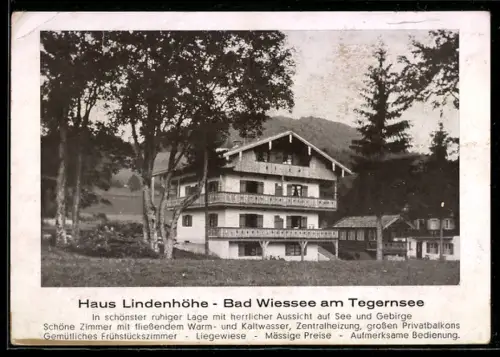 AK Bad Wiessee am Tegernsee, Hotel Haus Lindenhöhe