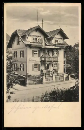 AK Garmisch, Hotel Villa Wetterstein, Ludwigstrasse 3, Inh. Fr. Bader