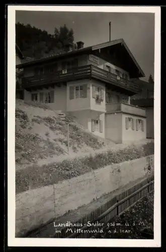 AK Mittenwald a. d. Isar, Hotel Landhaus Sailer