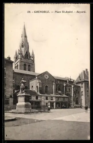 AK Grenoble, Place St-André, Bayard