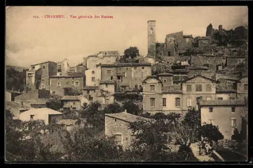 AK Charmes, Vue générale des Ruines