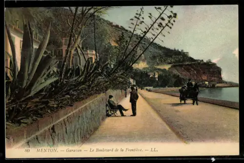 AK Menton, Garavan, Le Boulevard de la Frontière