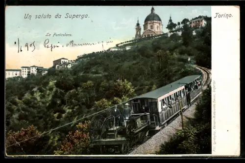 AK Torino, Superga, La Funicolare, Bergbahn