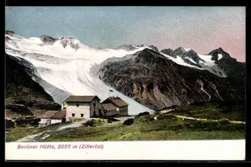 AK Berliner Hütte, Panorama mit Gletscher