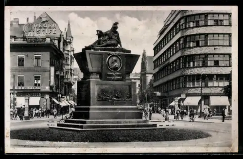 AK Breslau, Tauentier Denkmal