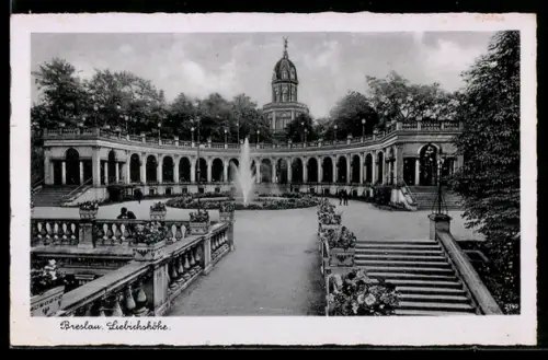 AK Breslau, Liebichshöhe m. Wasserbrunnen