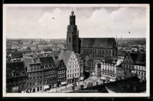 AK Breslau, Ringseite mit St. Elisabeth Kirche
