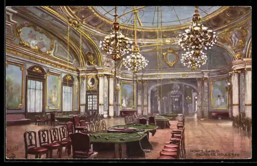 AK Monte Carlo, Salon de Roulette des Casinos