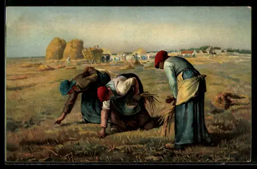 Künstler-AK Stengel & Co. Nr. 29900: die Ährenleserinnen, Paris, J. F. Millet