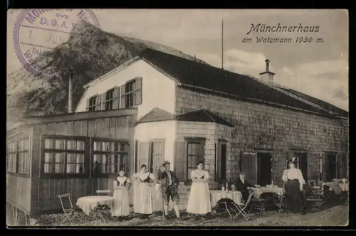 AK Münchnerhaus, Partie mit Belegschaft gegen den Watzmann
