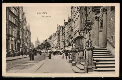 AK Danzig, Partie in der Langgasse
