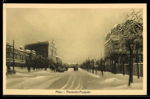 AK Mitau, Alexander Prospekt im Winter