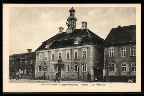 AK Mitau, Das Rathaus in der Aussenansicht
