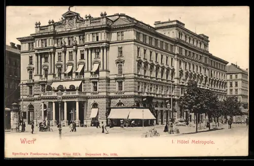 AK Wien, Blick auf das Hotel Metropole