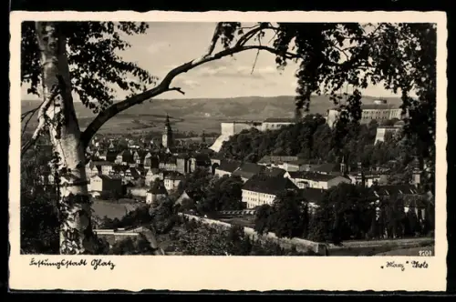 AK Glatz, Ortspanorama vom Berg aus gesehen