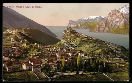 AK Nago, Totalansicht mit Gardasee