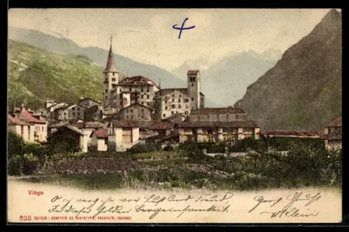 AK Viège, Teilansicht vom Ort
