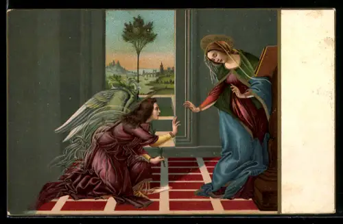AK L`Annunziazione, Erzengel Gabriel verkündet der heiligen Maria die Geburt Jesu