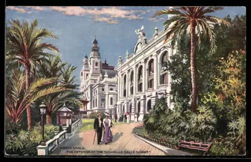 Künstler-AK Monte Carlo, Exterior of the Nouvelle Salle Schmit