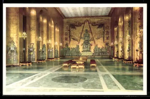 AK Stockholm, Stadshuset, gyllene salen med mosaiker av einar forseth