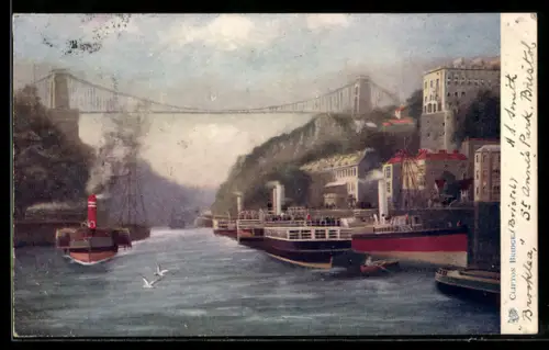 AK Bristol, Clifton Bridge with boats
