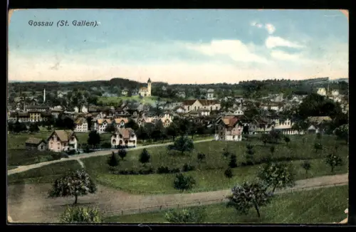AK Gossau /St. Gallen, Ortsansicht aus der Vogelschau