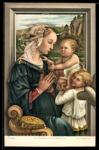 Künstler-AK Stengel & Co. Nr. 29833: La Vergine col S. Bambino, Firenze, Fra Filippo Lippi