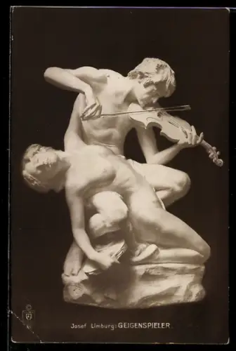 AK Plastik Geigenspieler von Josef Limburg