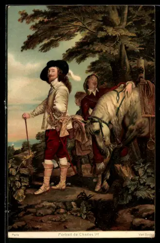 Künstler-AK Stengel & Co. Nr. 29916: Anton van Dyck: Bildnis Karls I. von England