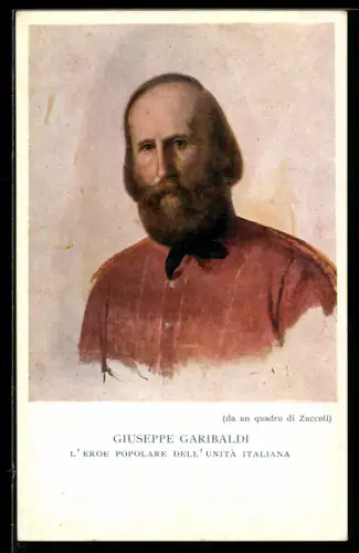 Künstler-AK Giuseppe Garibaldi, l`Eroe Popolare dell` Unità Italiana, italienischer Unabhängigkeitskrieg