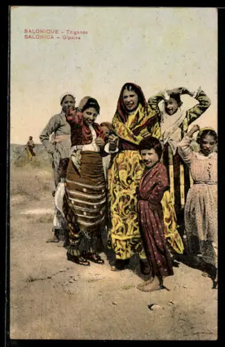 AK Salonica, Gruppe der Sinti und Roma / Zigeuner