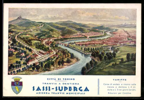 Künstler-AK Superga, Azienda Tranvie Municipali