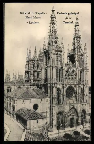 AK Burgos, Hotel Norte y Londres, Catedral