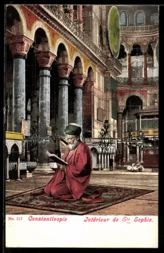 AK Constantinople, Interieur de Ste. Sophie