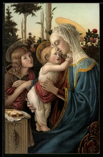 Künstler-AK Stengel & Co. Nr. 29910: La Vierge, L`Efant d`Jesus er St. Jean