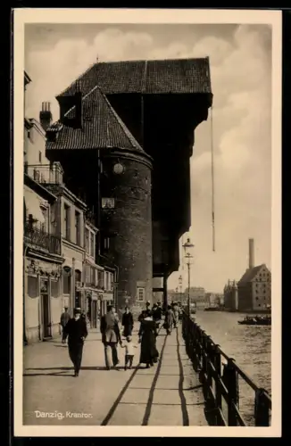 AK Danzig / Gdansk, Partie am Krannentor
