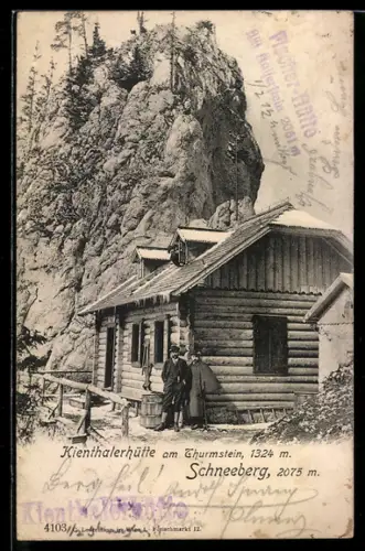 AK Kienthalerhütte am Schneeberg mit Thurmstein