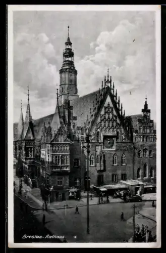 AK Breslau, Totalansicht des Rathauses